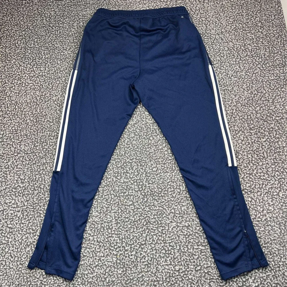 Adidas Primegreen Track Pants Men Large Navy Blue White Stripes L